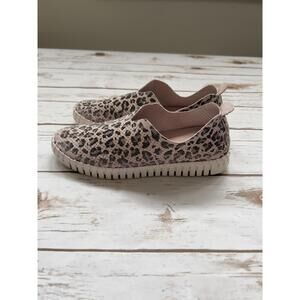 Ilse Jacobsen Women's Slip-On Pink Leopard Print Shoes, Size 37 (7 US)